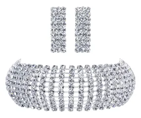 10 Row Adjustable Rhinestone Choker