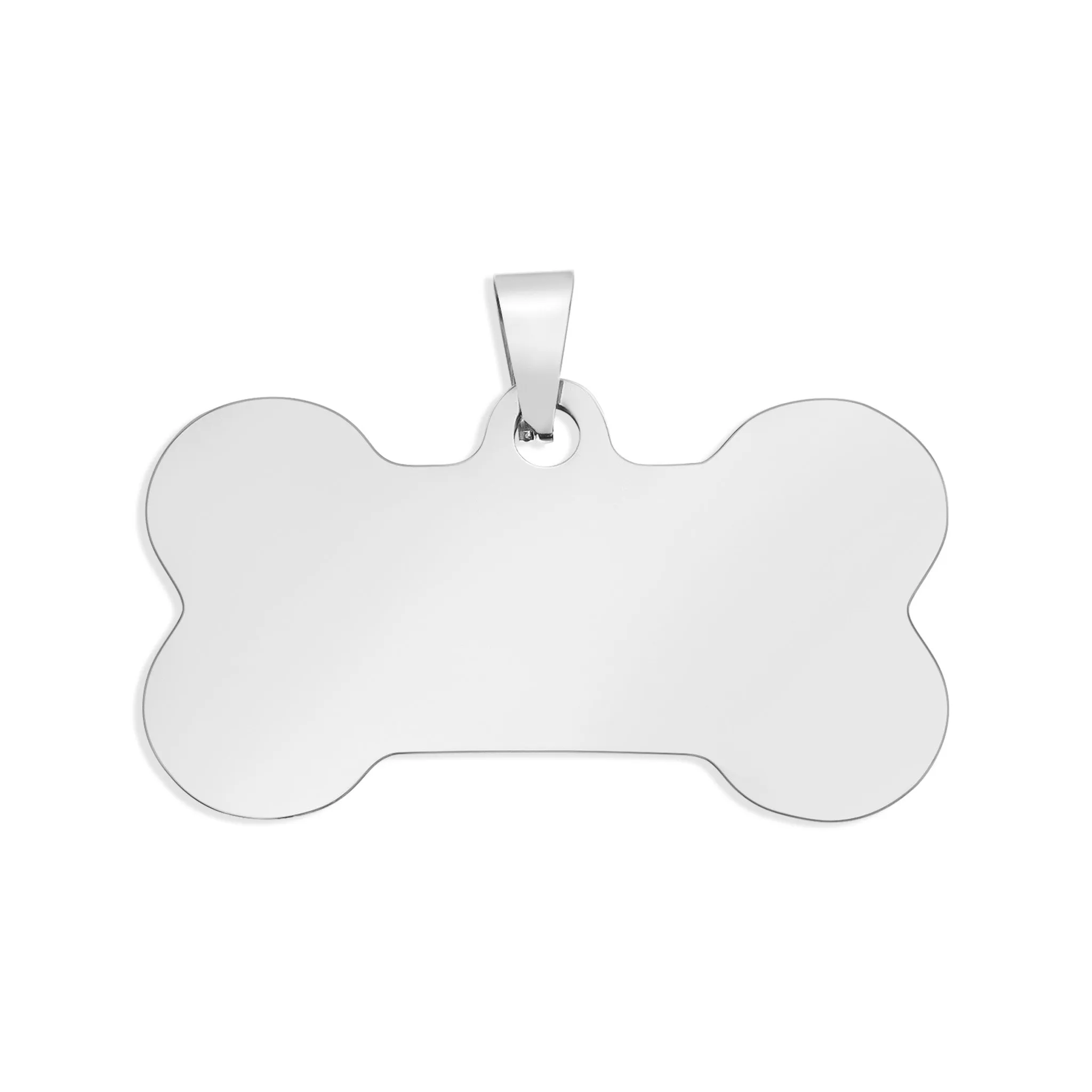 18K Gold PVD Stainless Steel Blank Dog Bone Pet Tag / PDL0134