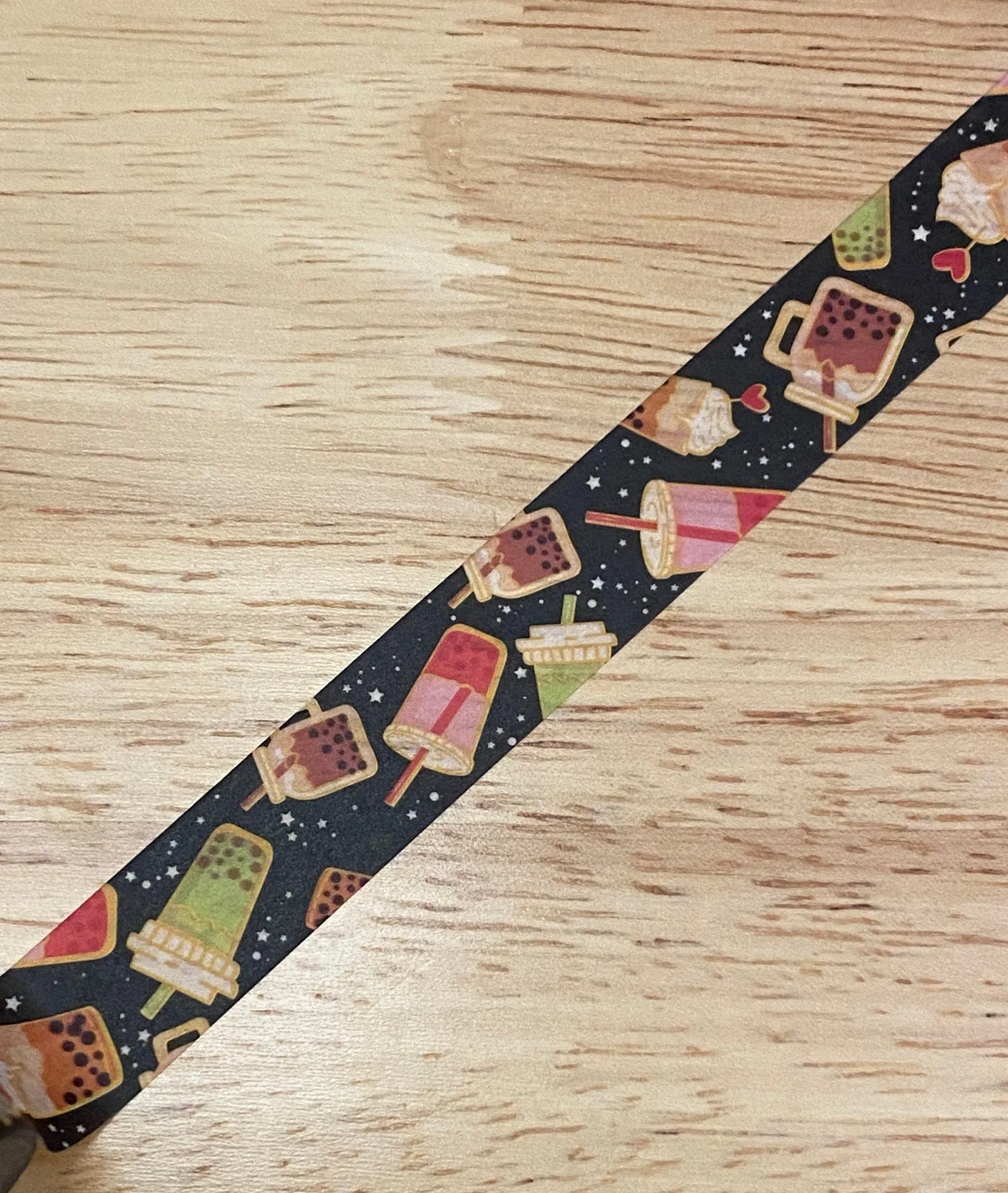24" Washi Tape Card of Dark Boba Iced Tea Washi Tape