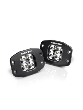 2" LED Flush-Mount Pod Light - Pair