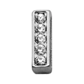 3-8" Clear Bling Letter Sliding Charms I .