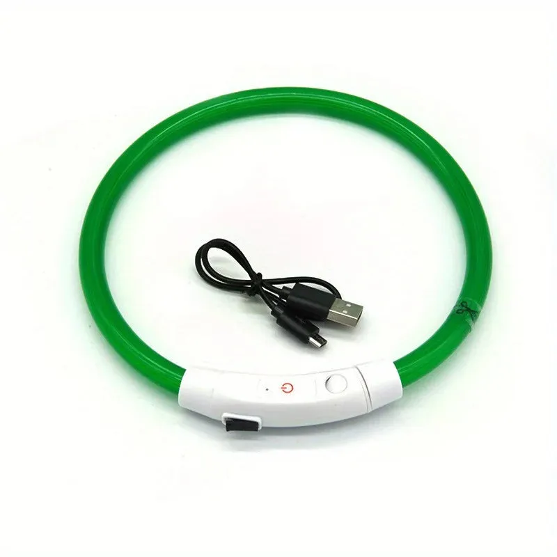 3 Modes Light Up Dog Collars Rechargeable LED Dog Collar for Small to Large Dogs Pet Collar Loss Prevention Dog Collar