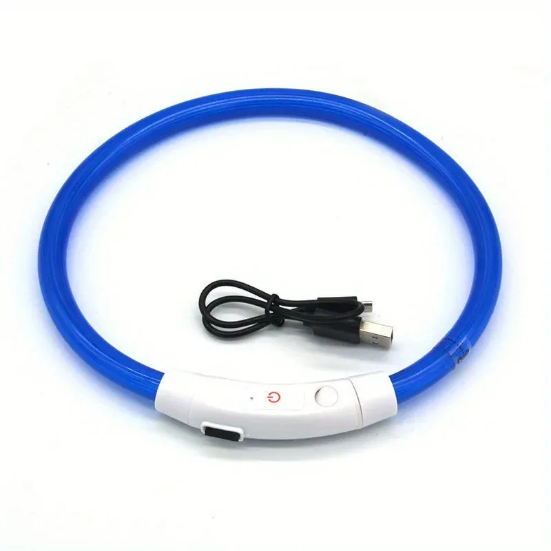 3 Modes Light Up Dog Collars Rechargeable LED Dog Collar for Small to Large Dogs Pet Collar Loss Prevention Dog Collar