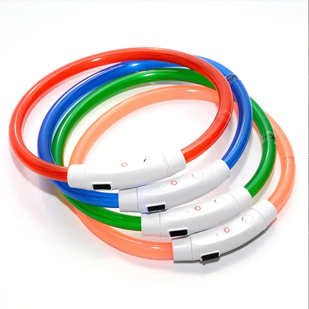 3 Modes Light Up Dog Collars Rechargeable LED Dog Collar for Small to Large Dogs Pet Collar Loss Prevention Dog Collar