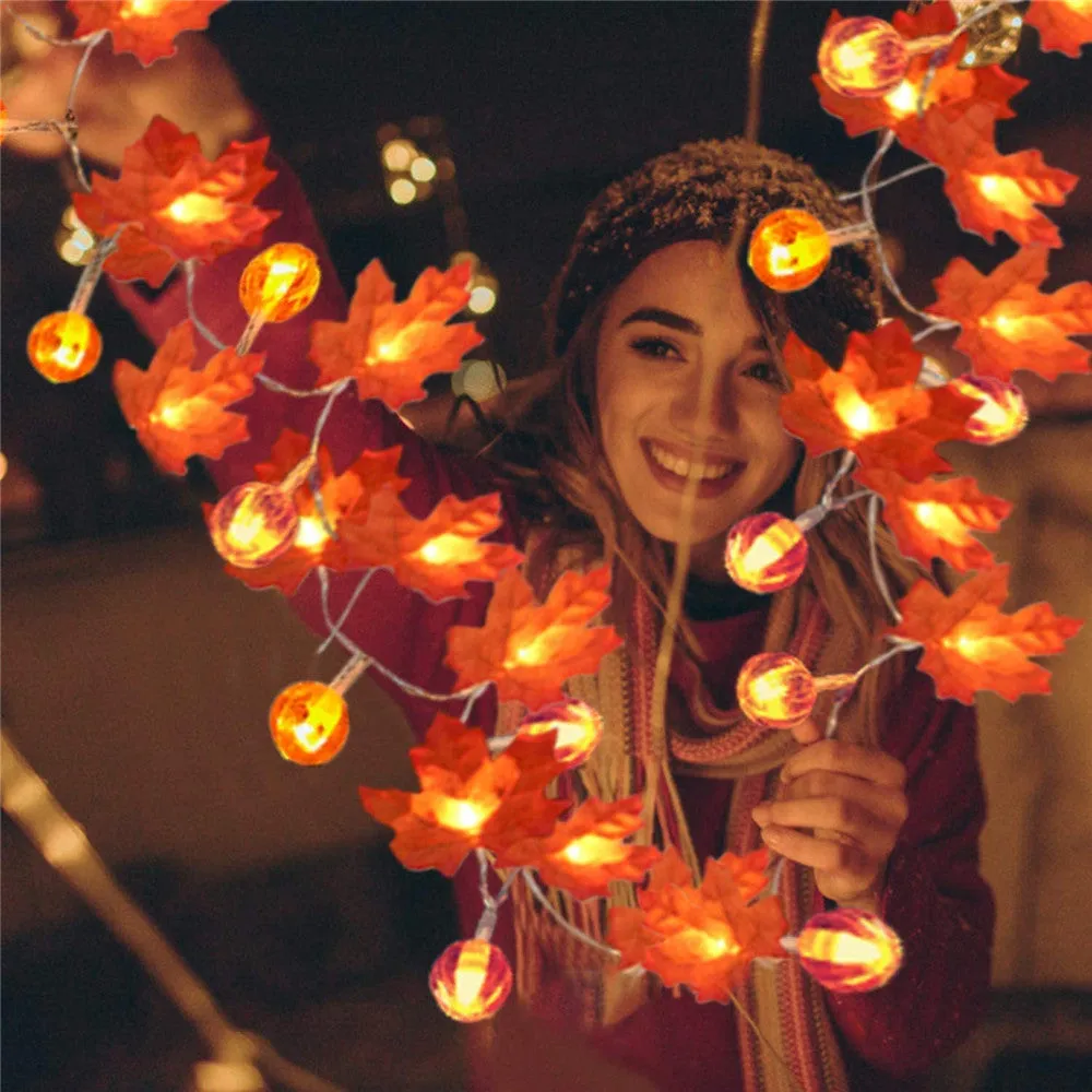 3M 20 LEDs Pumpkin String Lights
