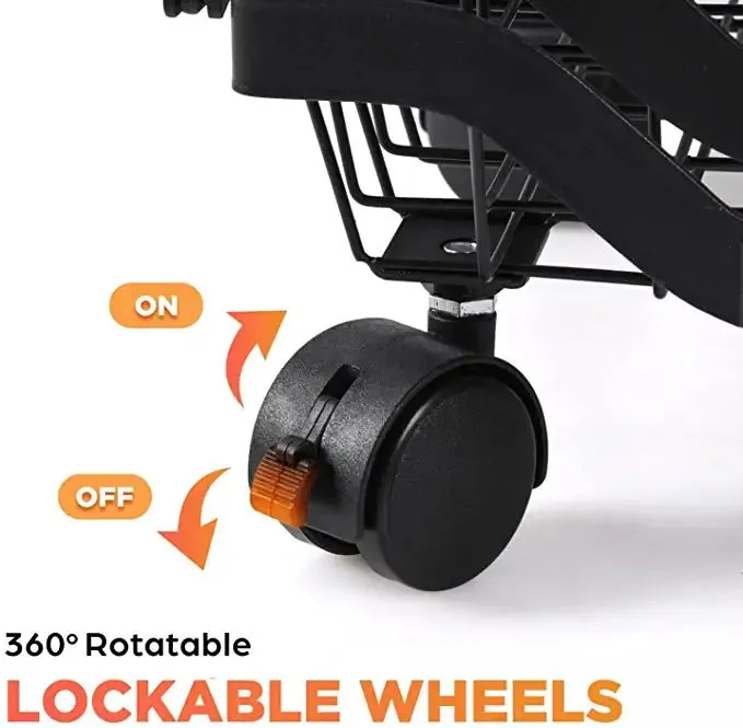 5 Layer Adjustable Foldable Movable Storage Rack for Kitchen Use