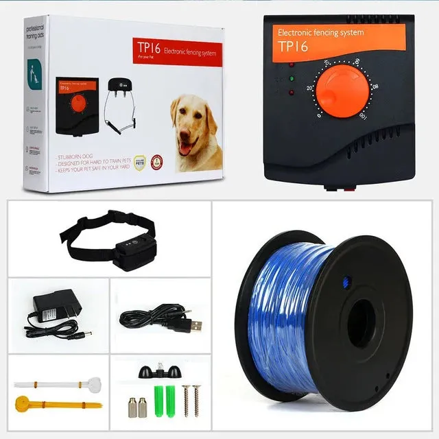 5625 Square Meters TP16 Pet Dog Electric Fence Waterproof Rechargeable Training Electric shock Dogs Collar Dog Supplies