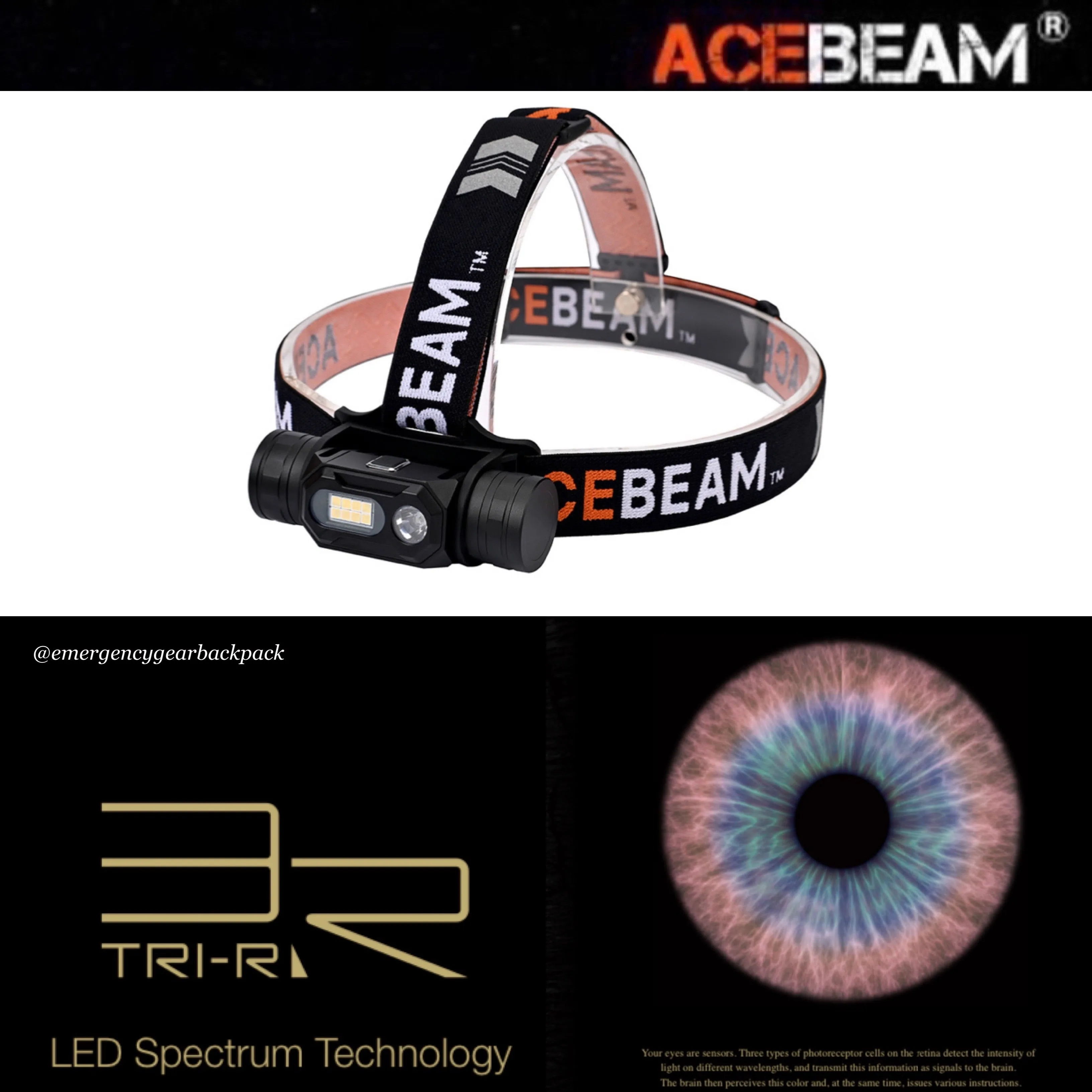 ACEBEAM H60 Full LED Spectrum Headlamp