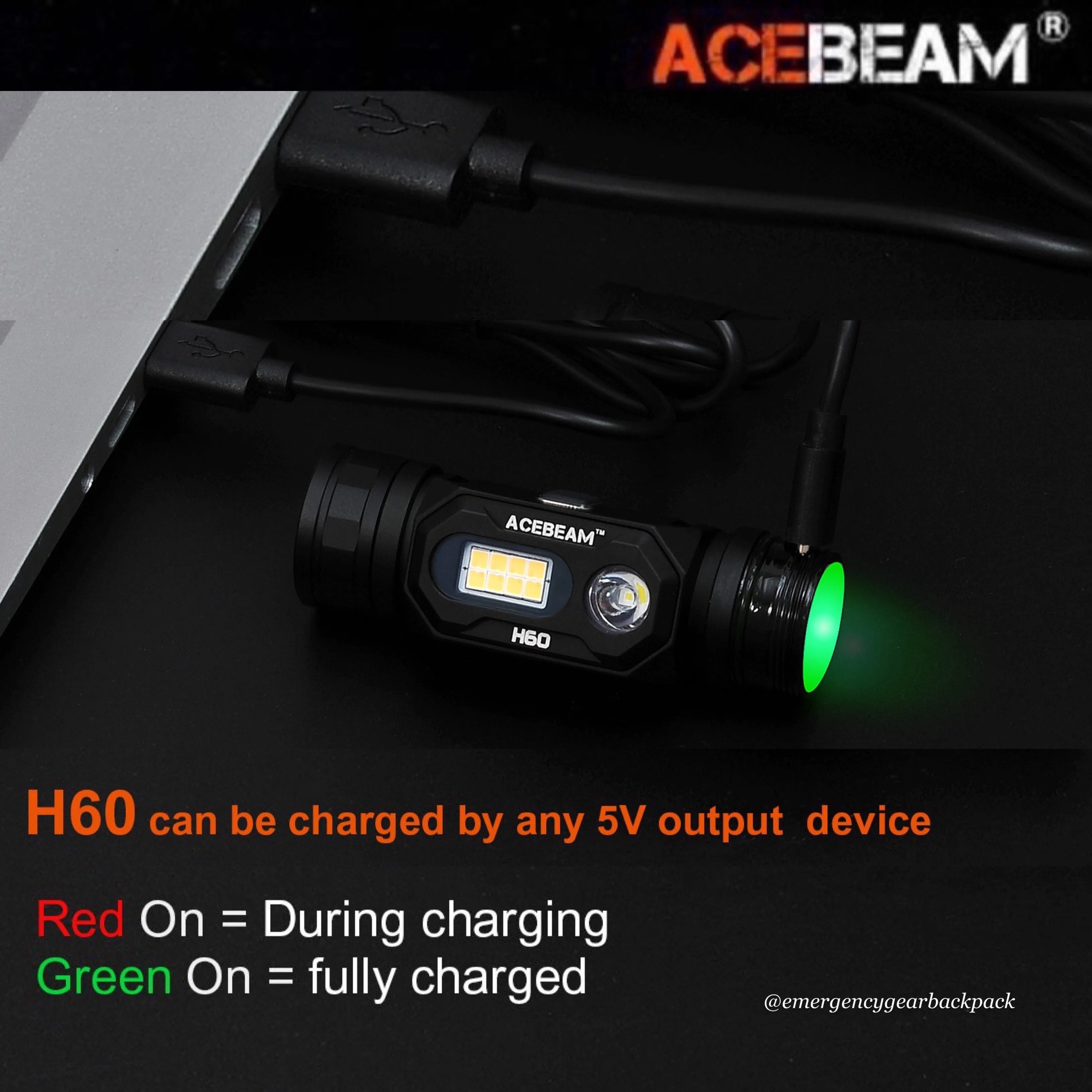 ACEBEAM H60 Full LED Spectrum Headlamp