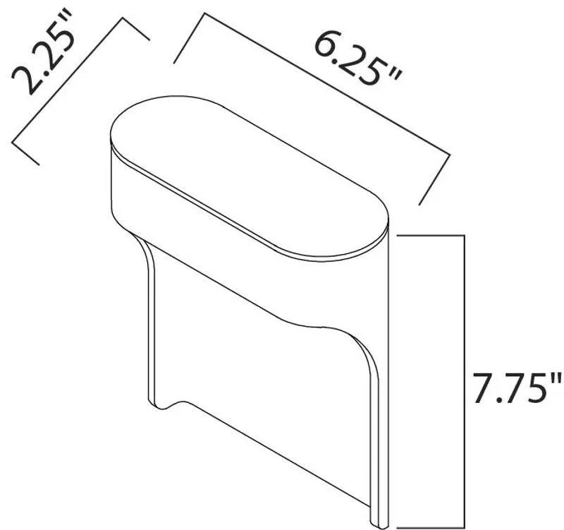 Alumilux Sconce 7.75" Single Light Wall Sconce in Satin Aluminum