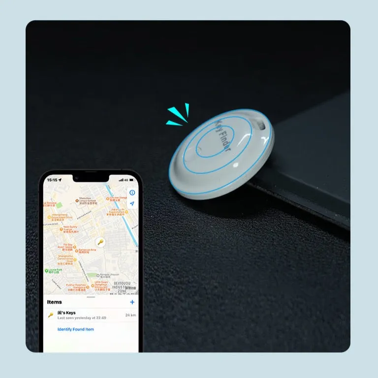 Apple Certified Bluetooth Wireless Finder,Intelligent Anti-Lost Locator for Keys,Bags,Pets and More,Precision Positioning and Find My Compatible