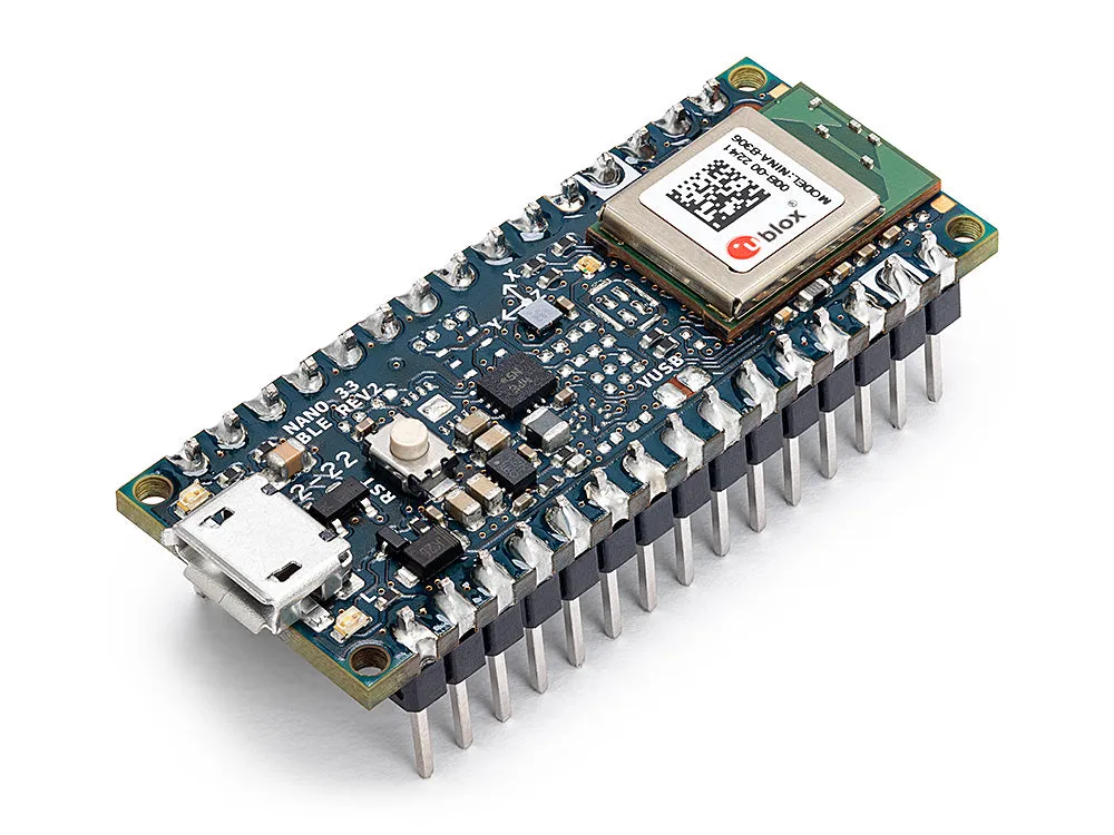 Arduino Nano 33 BLE Rev2 with headers