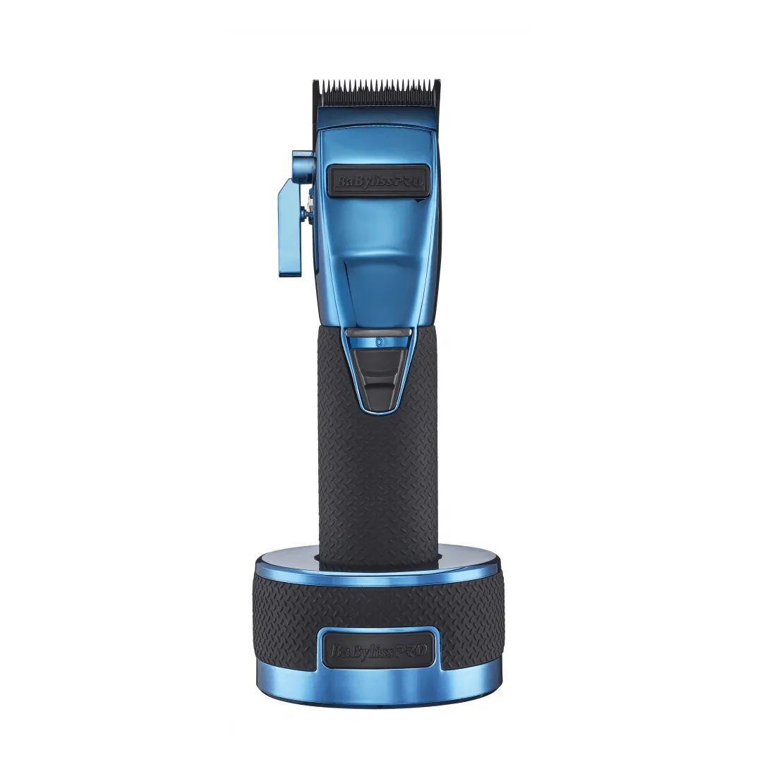 BaByliss PRO Blue FX Boost  Limited Edition Clipper & Trimmer Set w/ Charging Base (FXHOLPKCTB-BC)