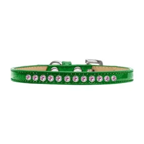 Bright Pink Crystal Size 12 Emerald Green Puppy Ice Cream Collar