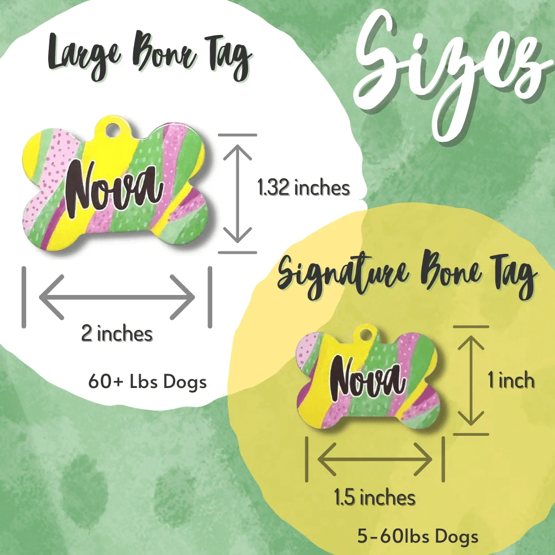 Brown Terrazzo Bone Dog Tag