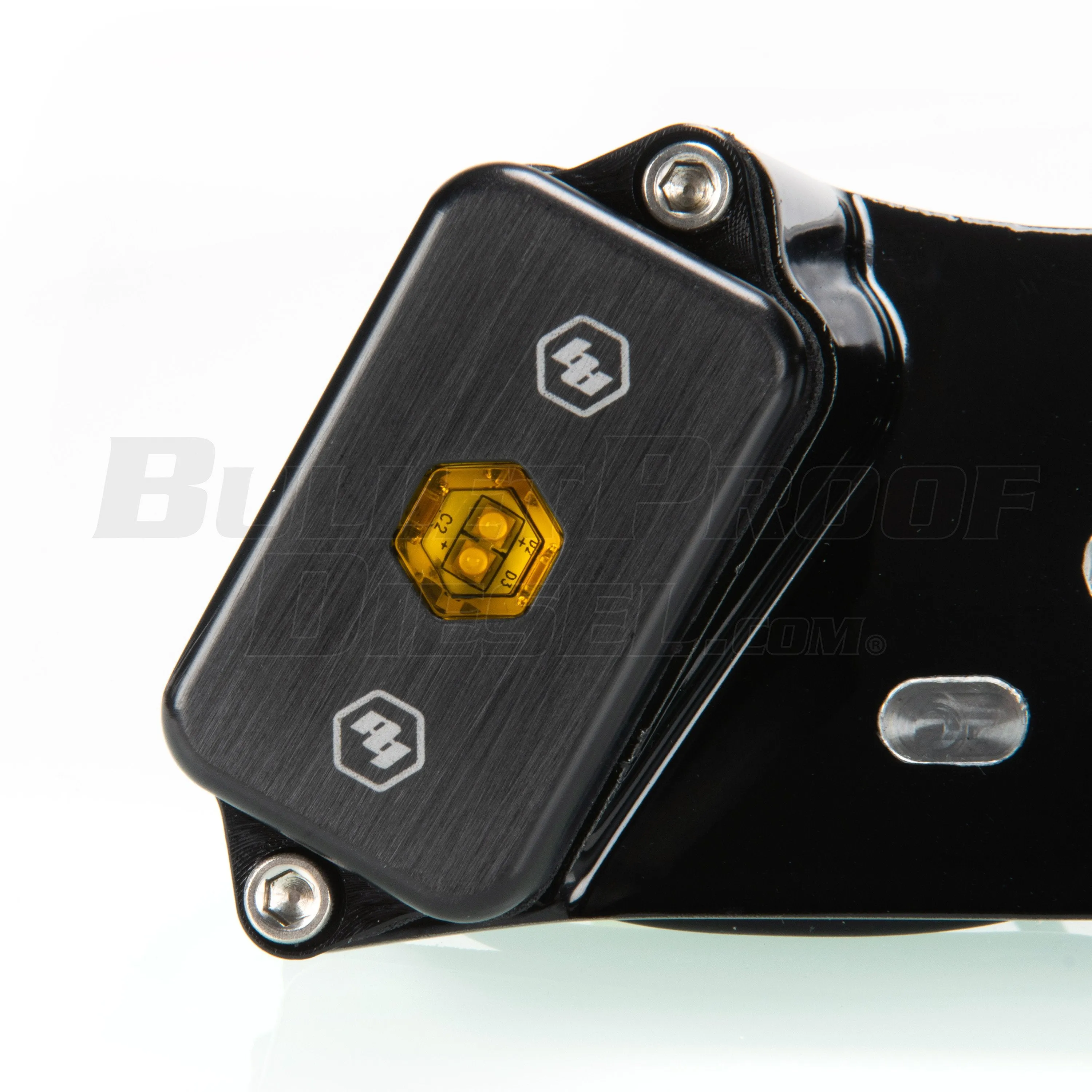 Bullet Proof Diesel - Third Brake Light Antenna Mount w/ Baja Designs Amber LEDs