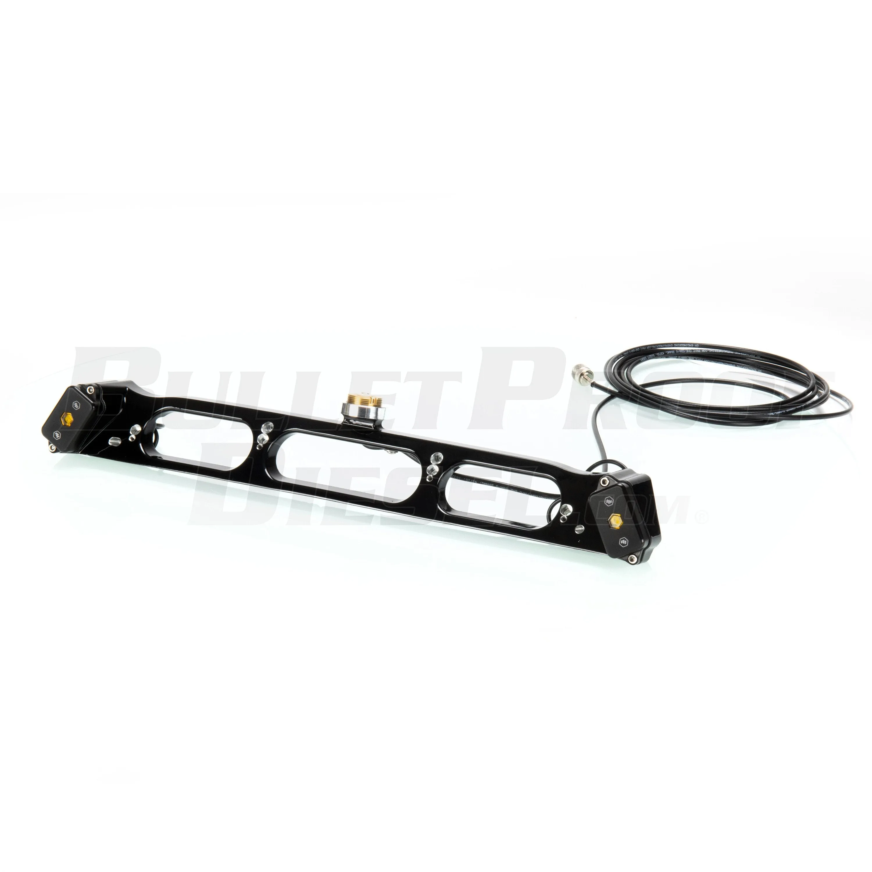 Bullet Proof Diesel - Third Brake Light Antenna Mount w/ Baja Designs Amber LEDs