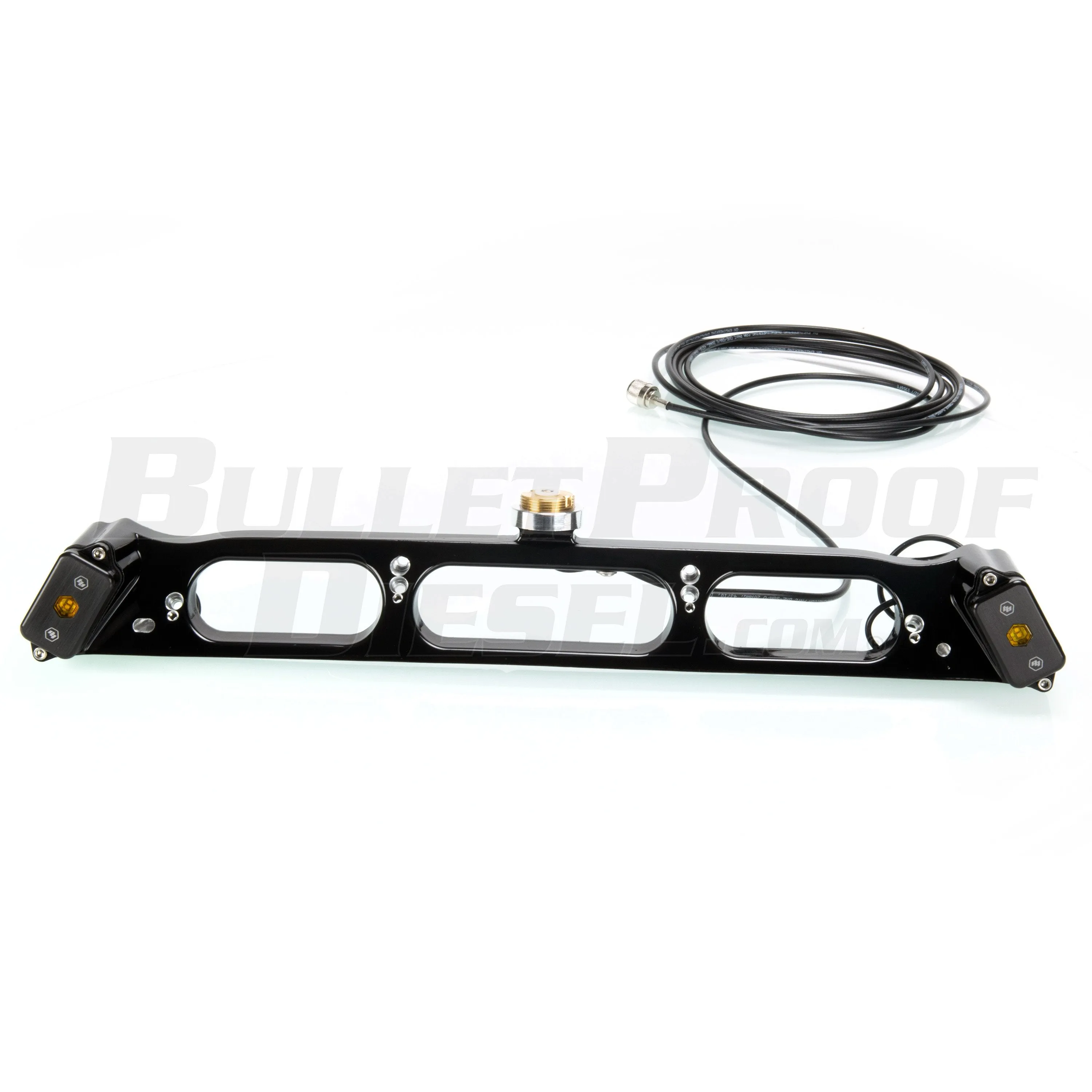 Bullet Proof Diesel - Third Brake Light Antenna Mount w/ Baja Designs Amber LEDs