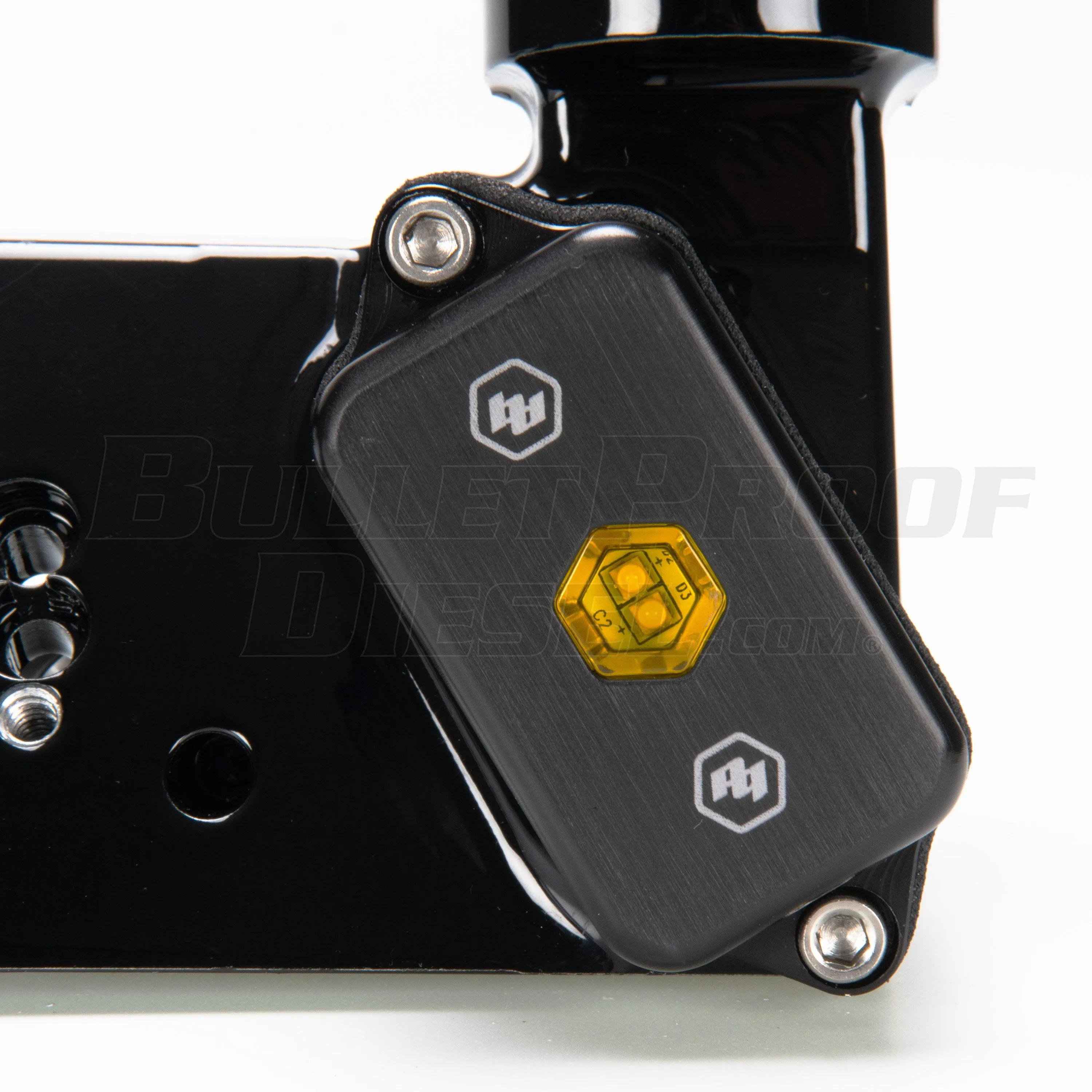 Bullet Proof Diesel - Third Brake Light Dual Antenna Mount w/ Baja Designs Amber LEDs