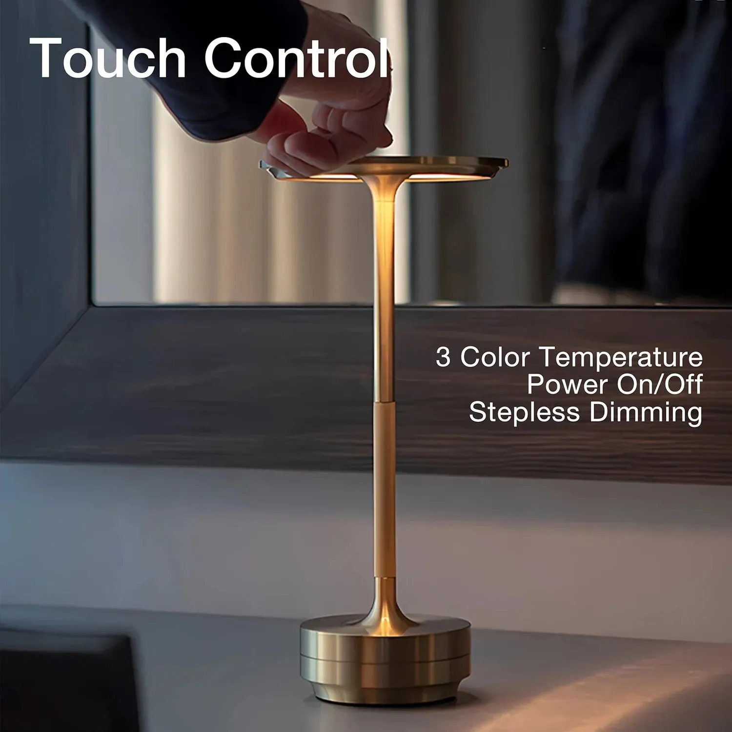 Cable-Free Rechargeable Modern Aura Table Lamp