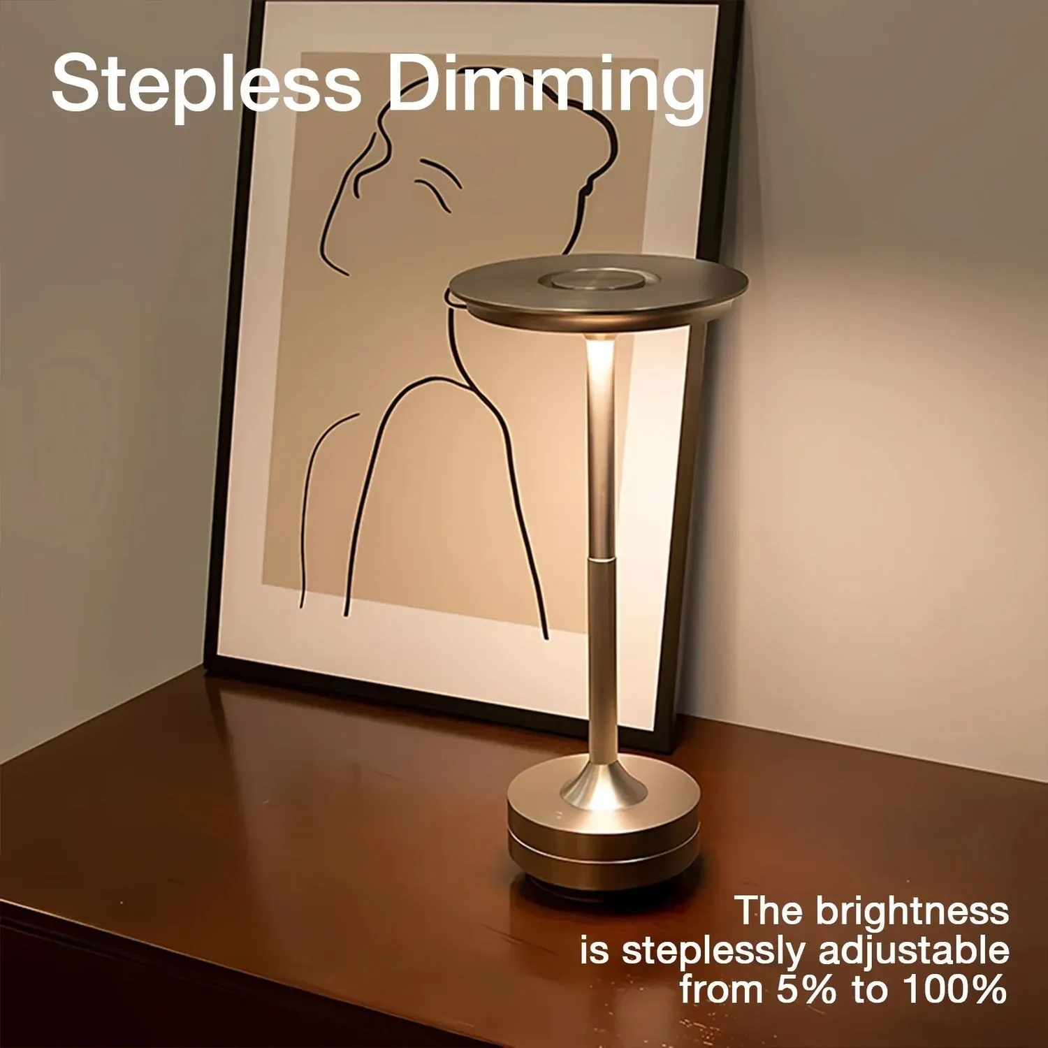 Cable-Free Rechargeable Modern Aura Table Lamp