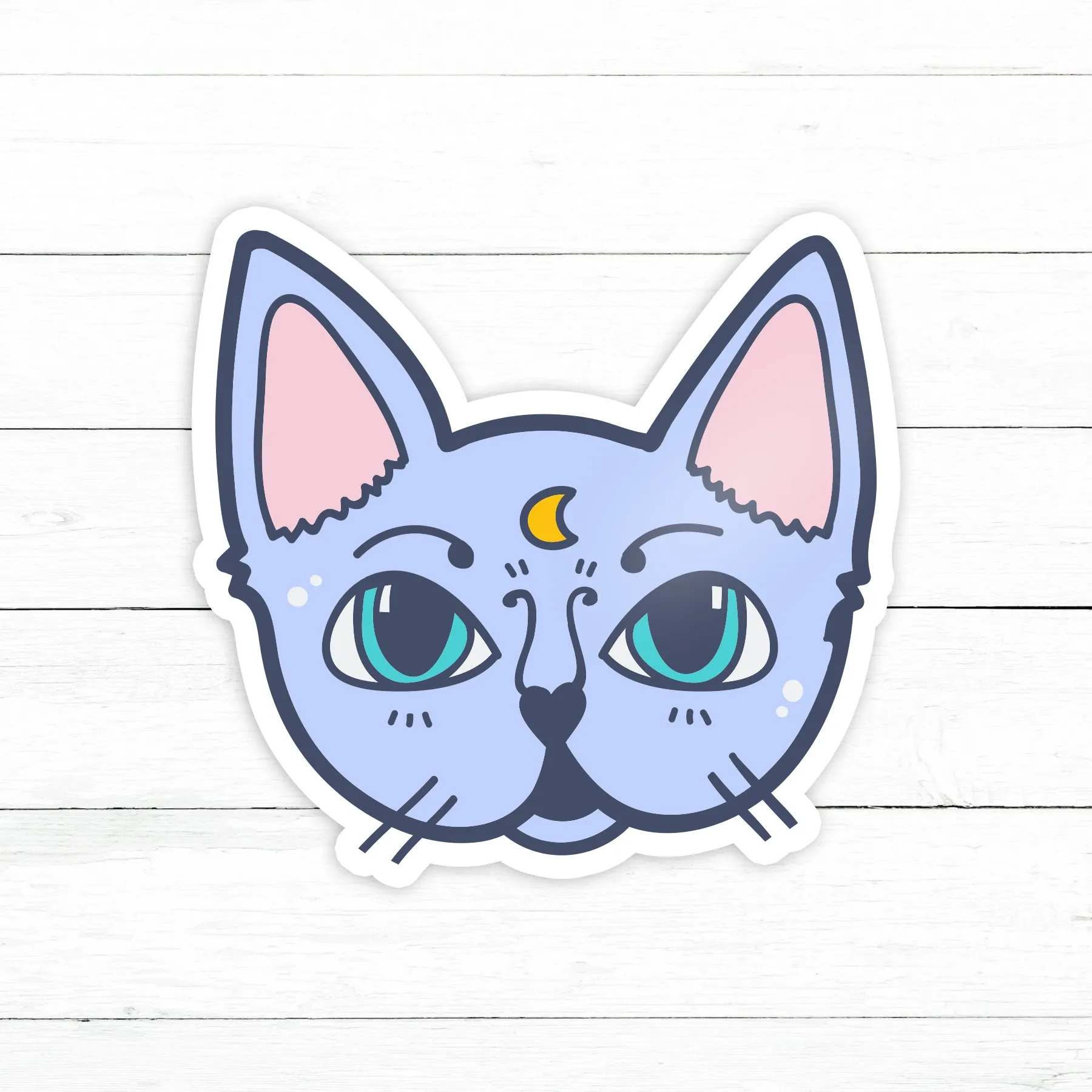 Cat Alien Sticker | Waterproof Vinyl Decal | 3in