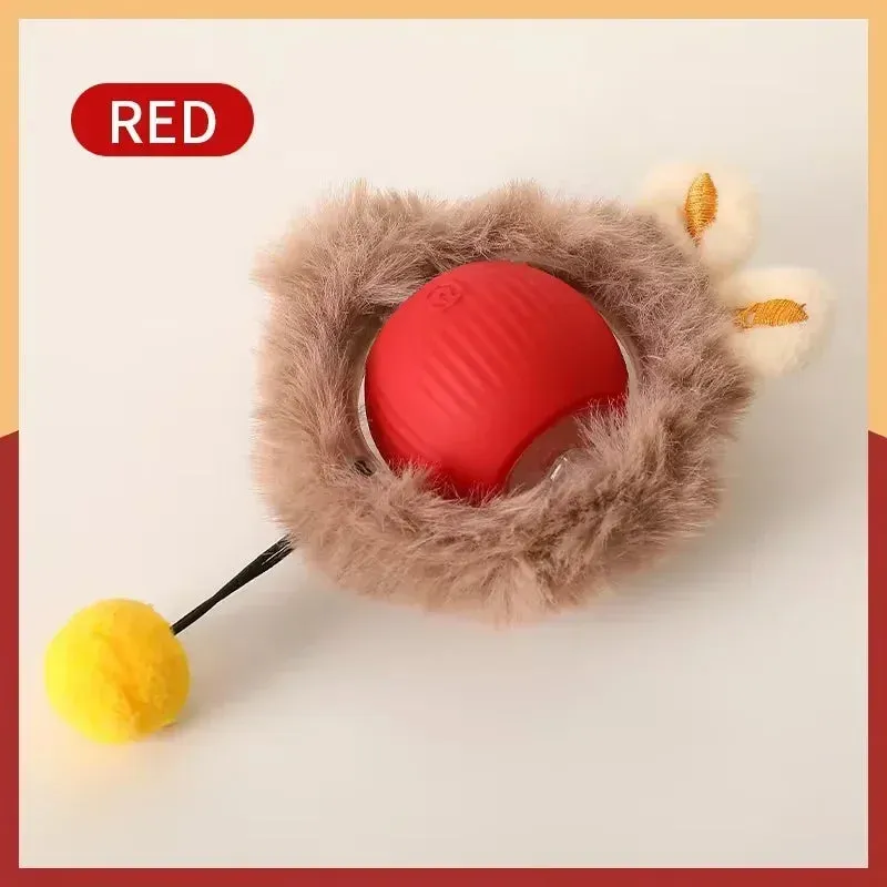 Cat Toy Ball Teasing Cat Rolling Ball Hair Pet Relieve Boredom Plush Teasing Cat Ball Cat Toys Pet Pet Toys Interactive Cat Toy