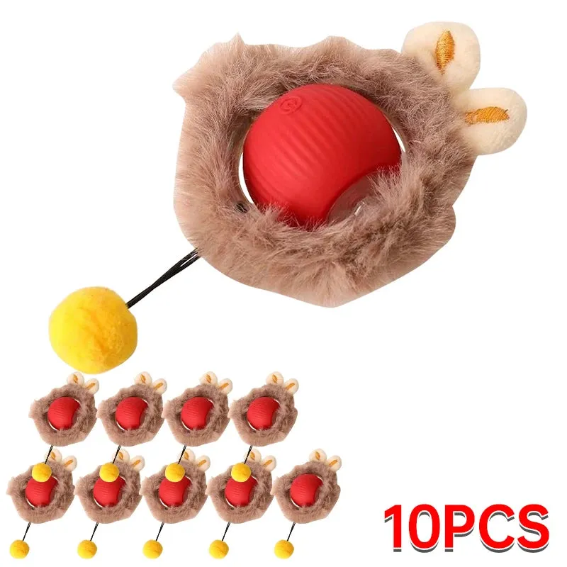 Cat Toy Ball Teasing Cat Rolling Ball Hair Pet Relieve Boredom Plush Teasing Cat Ball Cat Toys Pet Pet Toys Interactive Cat Toy