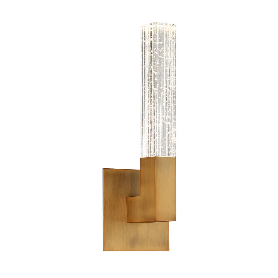 Cinema 1 Light Wall Sconce in Aged Brass
