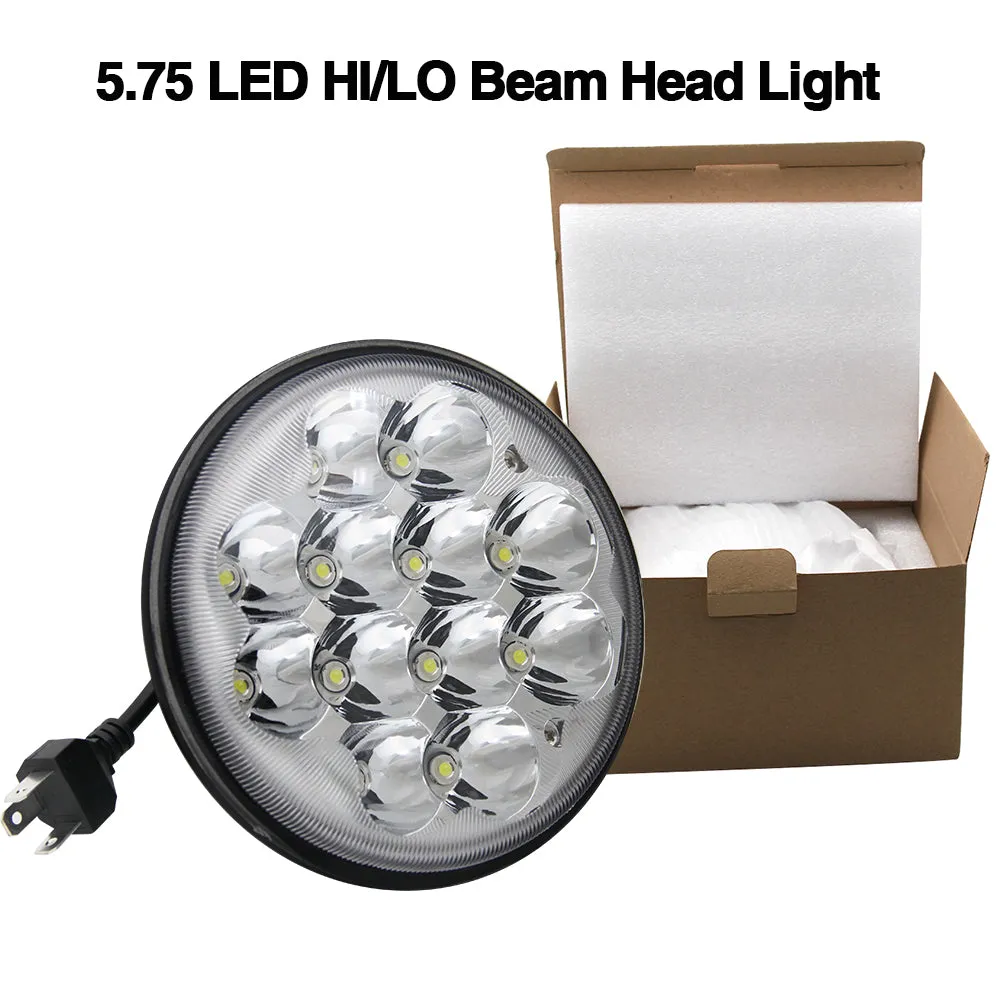 CO LIGHT 5.75 Inch Chrome Sealed Beam Motorcycle LED Headlight