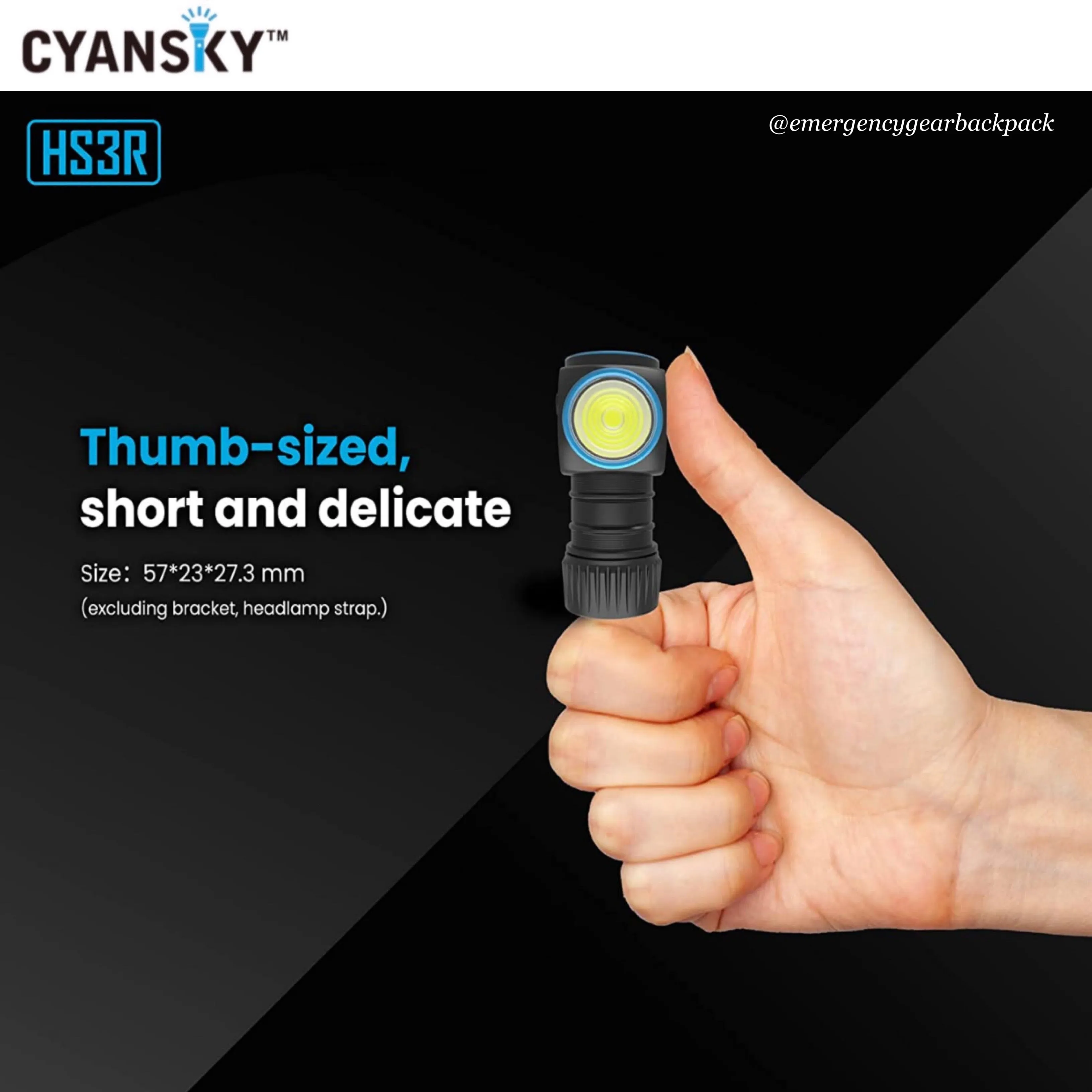 Cyansky HS3R Multifunction Headlamp 1100LMS 135M