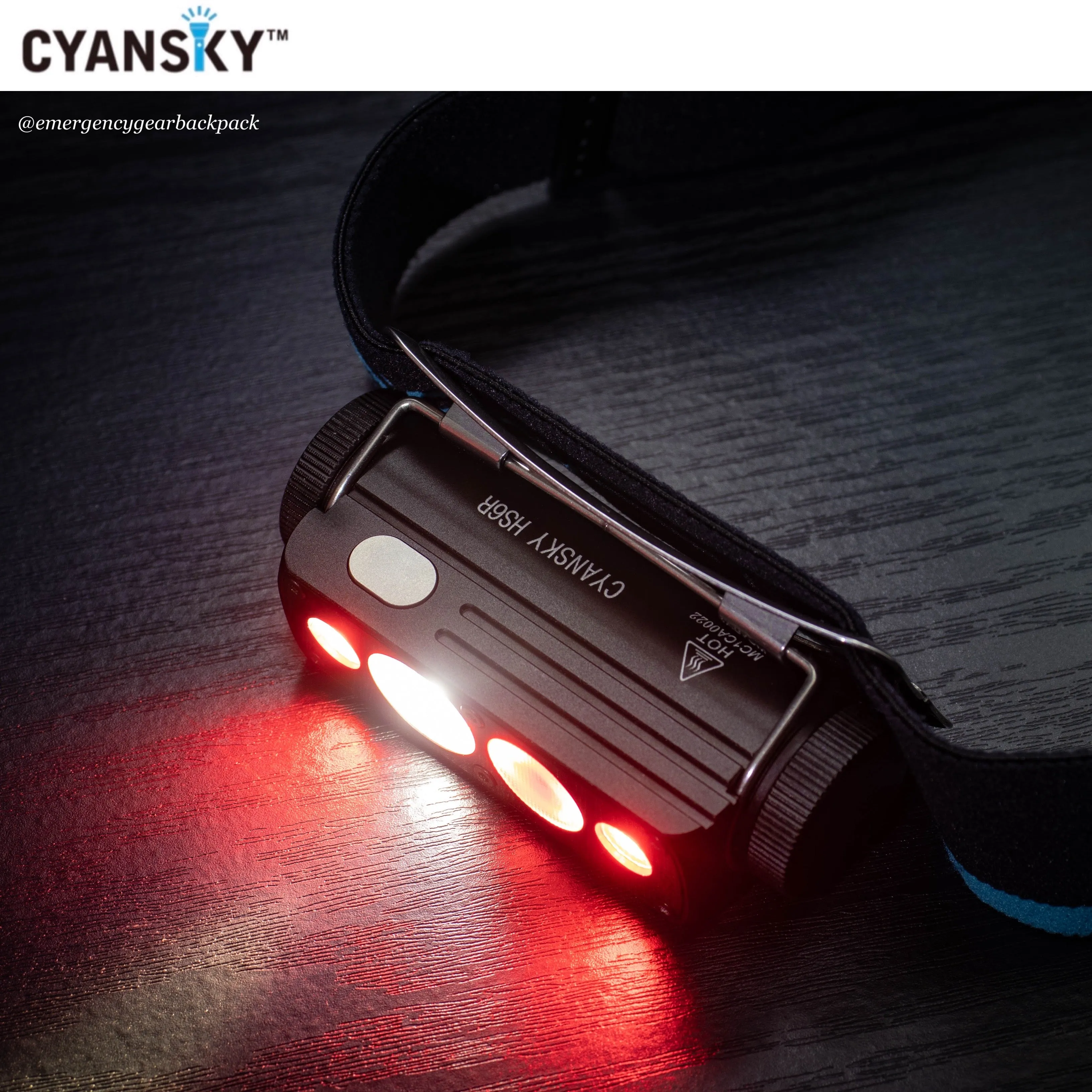 Cyansky HS6R Triple Output Headlamp 1400LMS 170M
