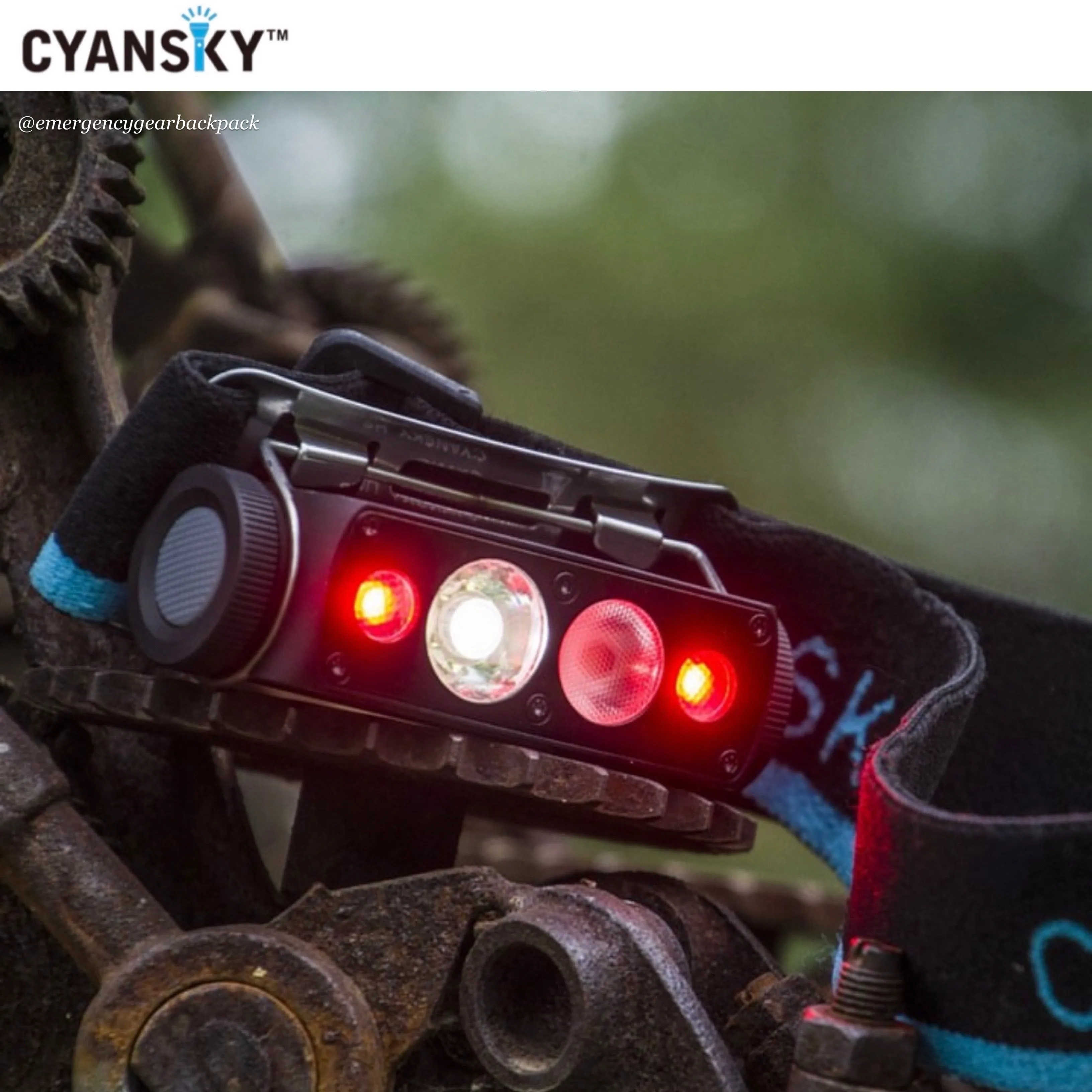 Cyansky HS6R Triple Output Headlamp 1400LMS 170M