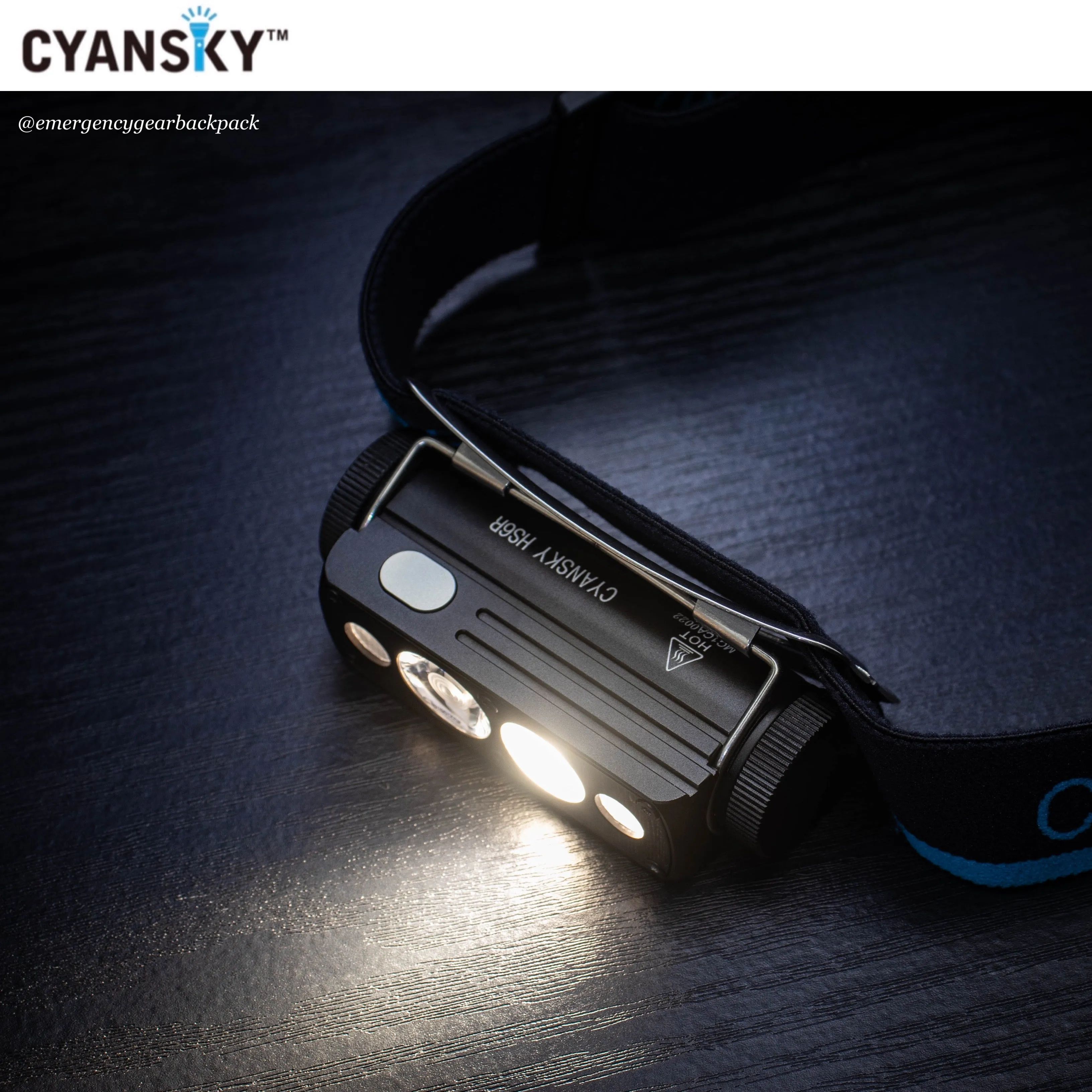 Cyansky HS6R Triple Output Headlamp 1400LMS 170M
