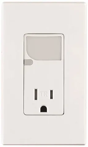 Decora Combo Receptacle And Led Guide Light 15 Amps 125 Volts White