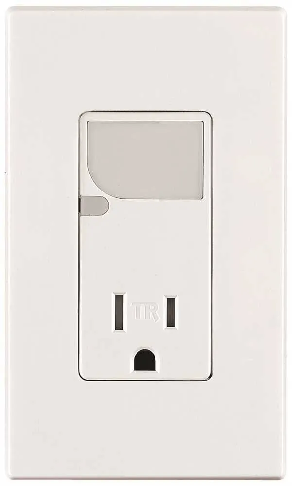 Decora Combo Receptacle And Led Guide Light 15 Amps 125 Volts White