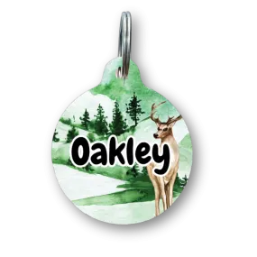 Deer Circle Pet Tag
