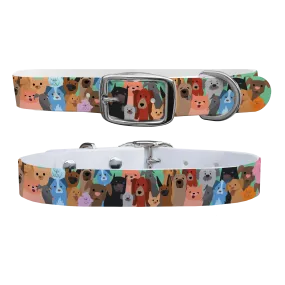 Dog Party Dog Collar With Silver Buckle