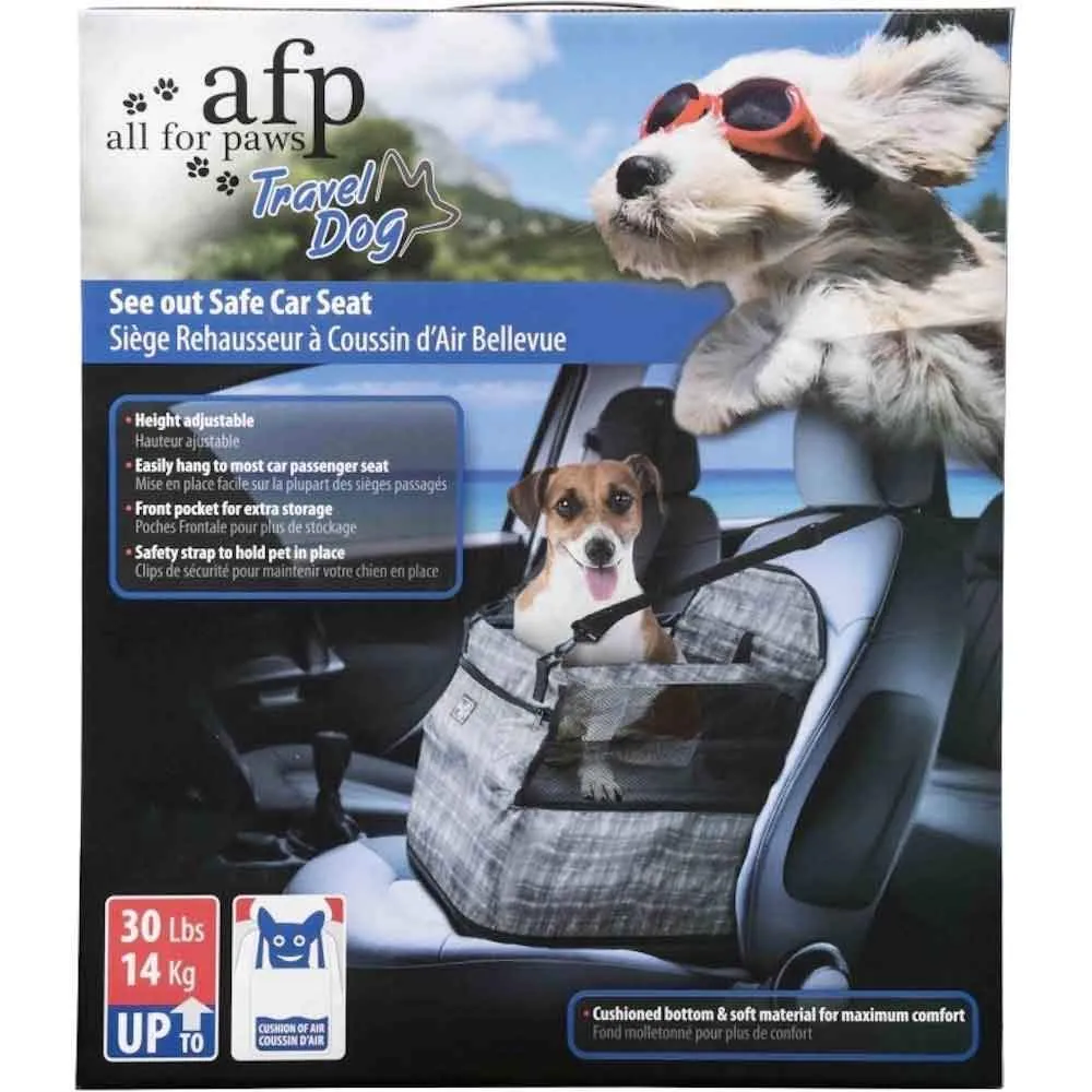 Dog Portable Car Seat - See Out Safe Air Cushion Travel Booster -