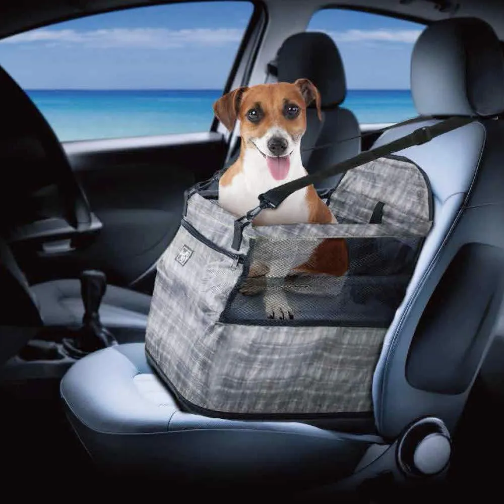Dog Portable Car Seat - See Out Safe Air Cushion Travel Booster -