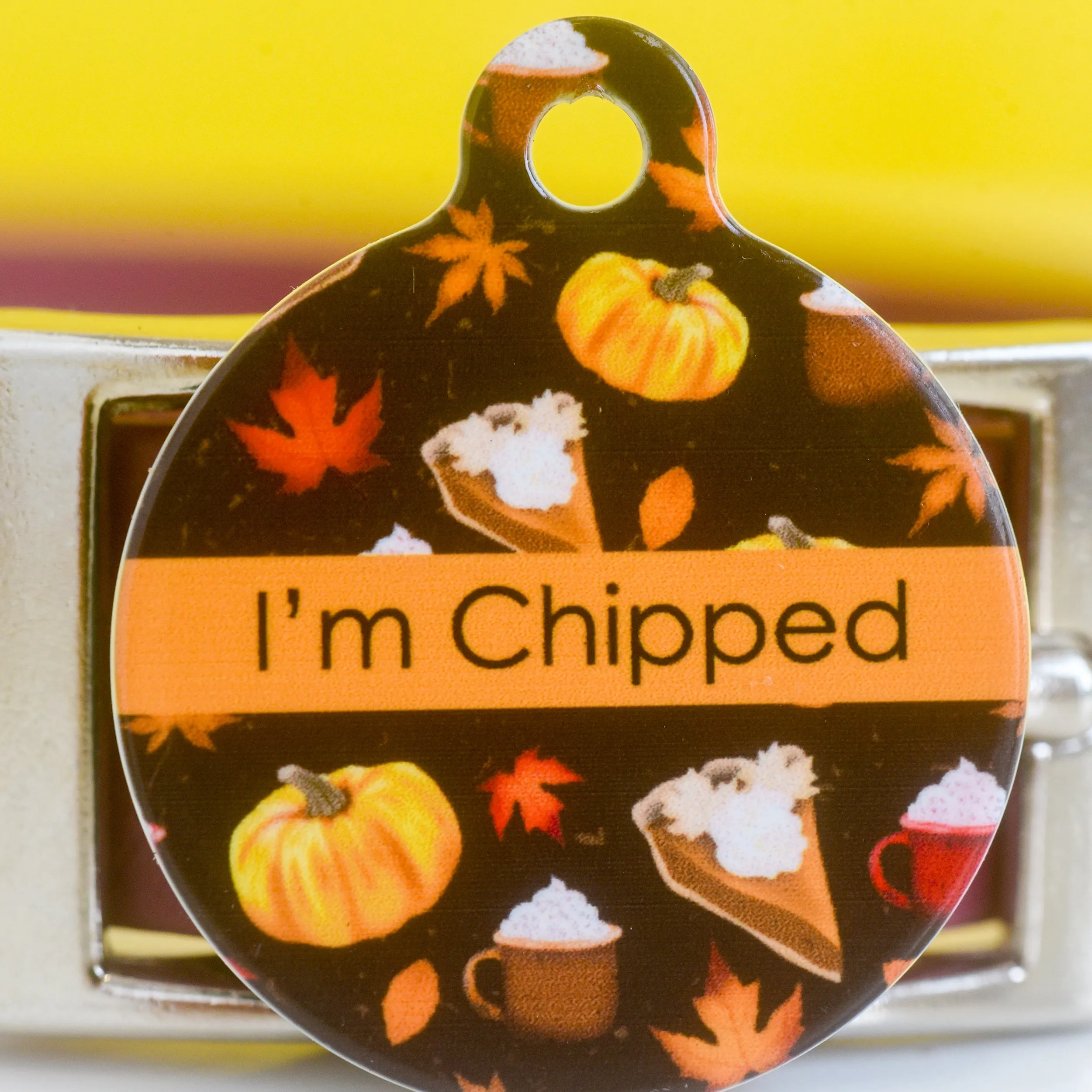 Dog Tag Personalised - Autumn Vibes Brown