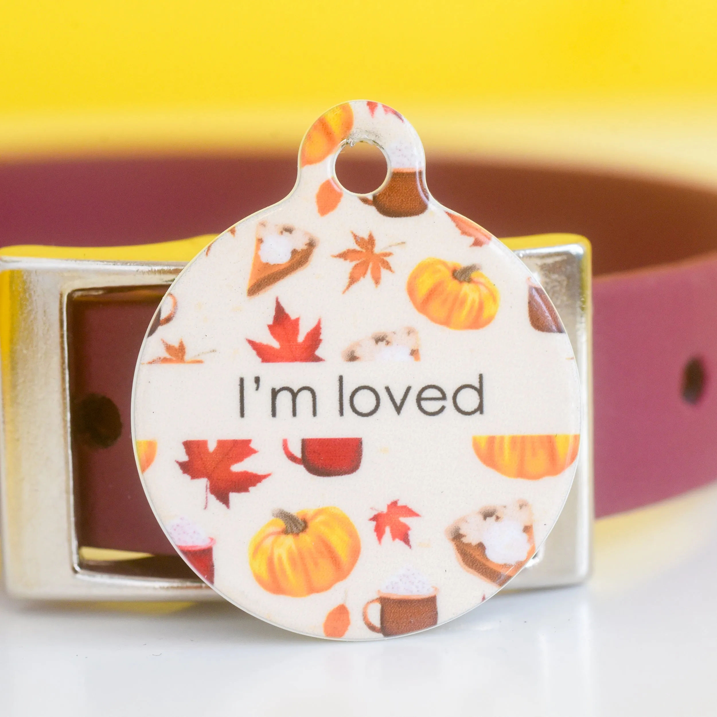 Dog Tag Personalised - Autumn Vibes Cream