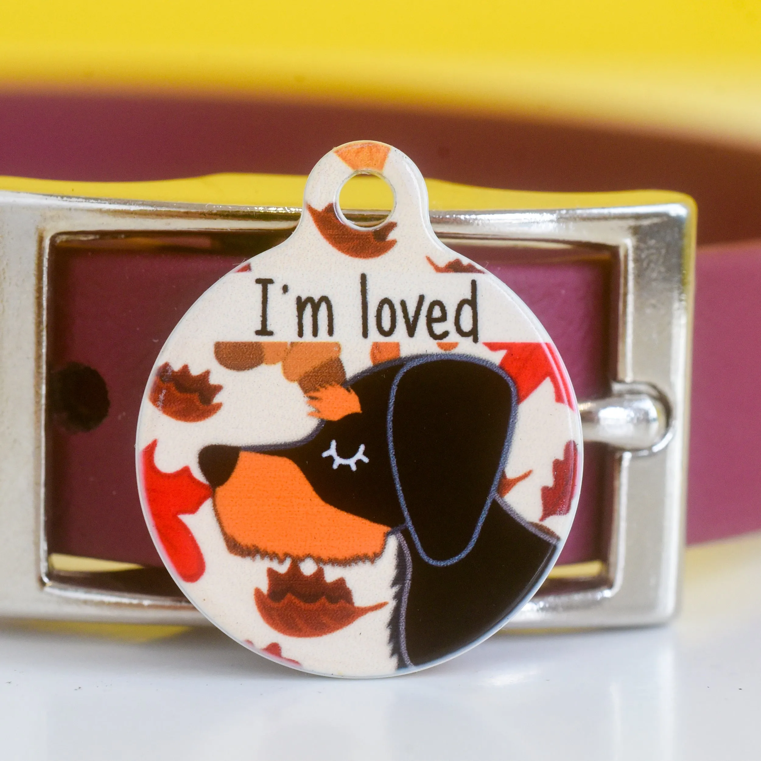 Dog Tag Personalised - Fall Foliage Cartoon Illustrations