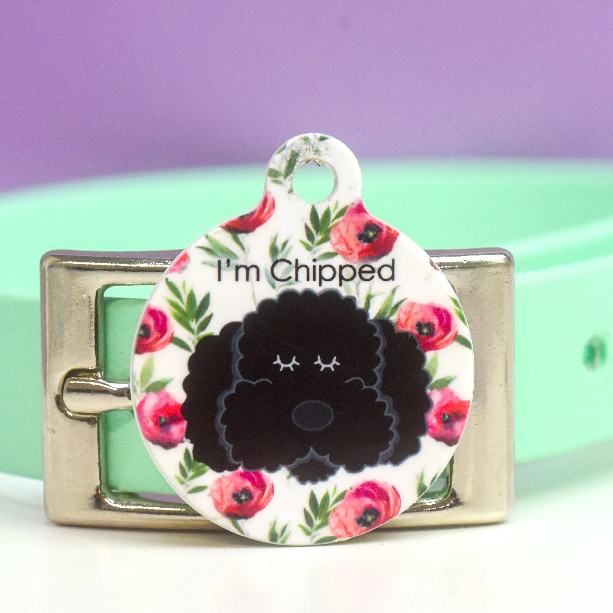Dog Tag Personalised - Floral