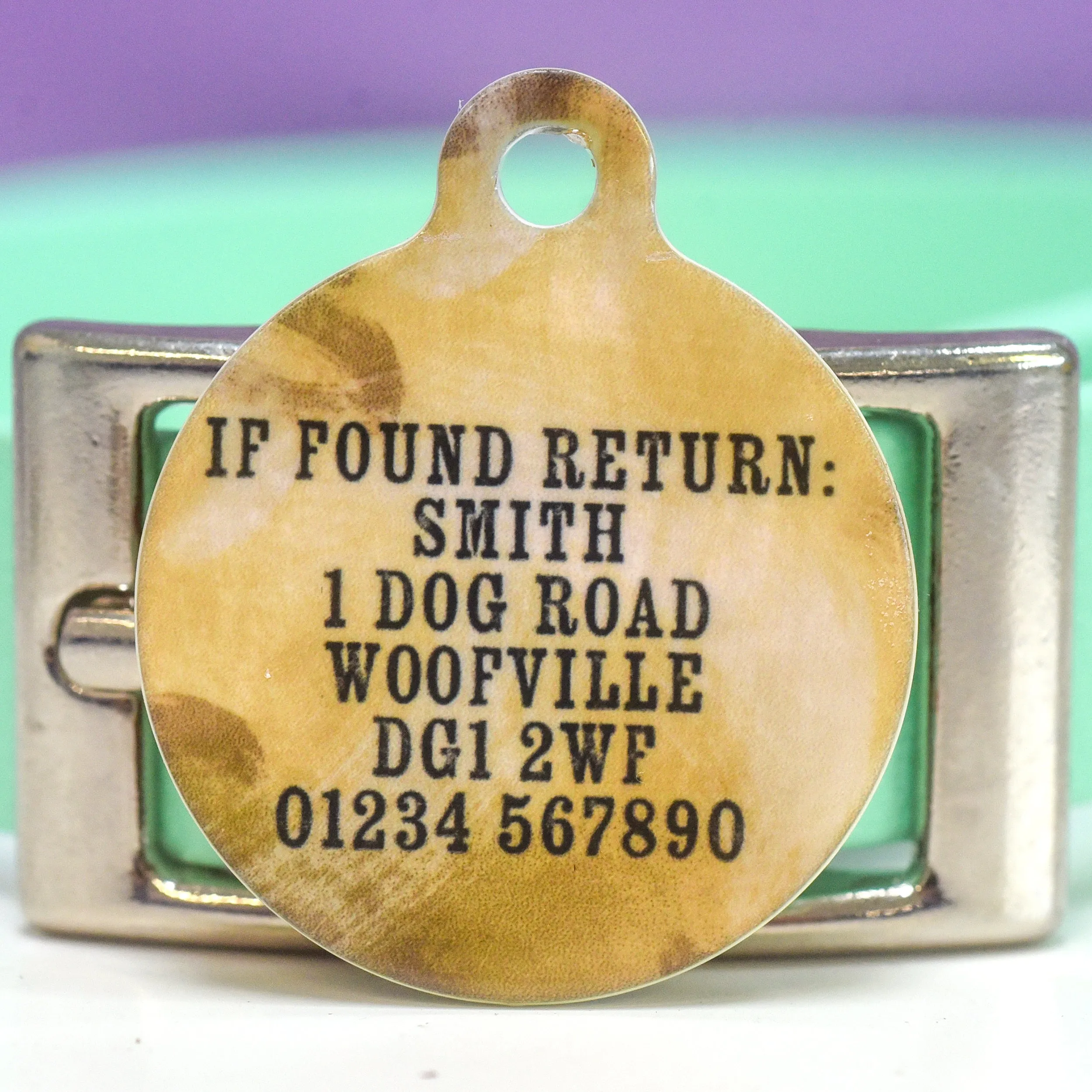Dog Tag Personalised - Wanted Dog Wild West Theme