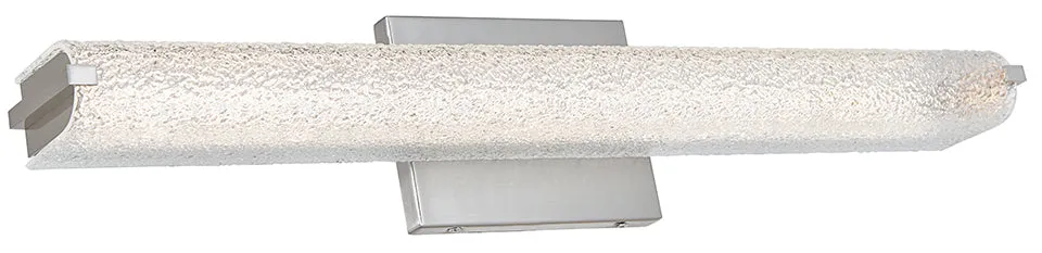 Eco Oval Water Glass LED Vanity Light in Brushed Nickel