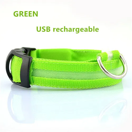 Flashing Dog Collar Led Luminous Small Dogs Collars
