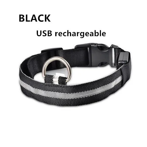 Flashing Dog Collar Led Luminous Small Dogs Collars