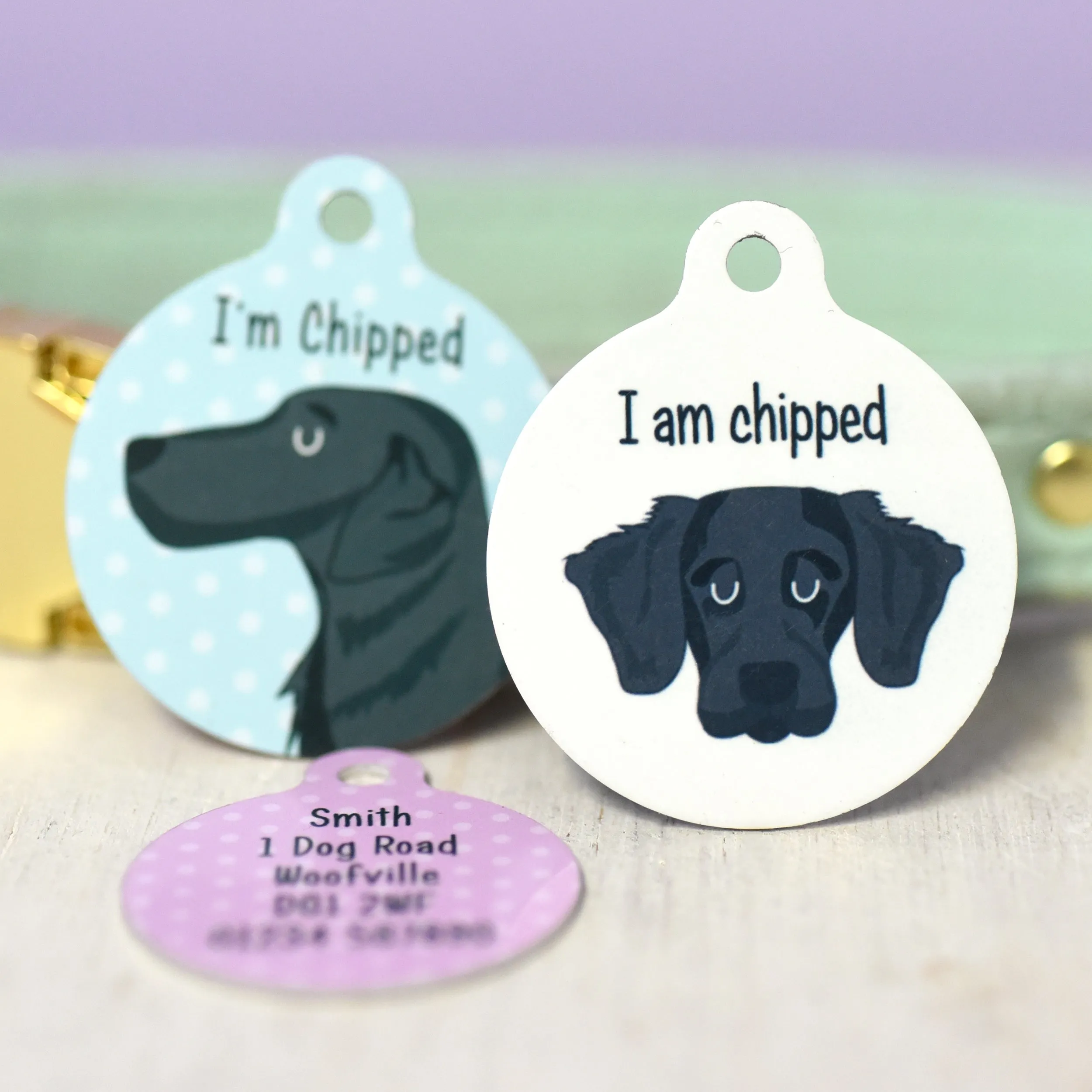 Flat Coated Retriever personalised Dog tag