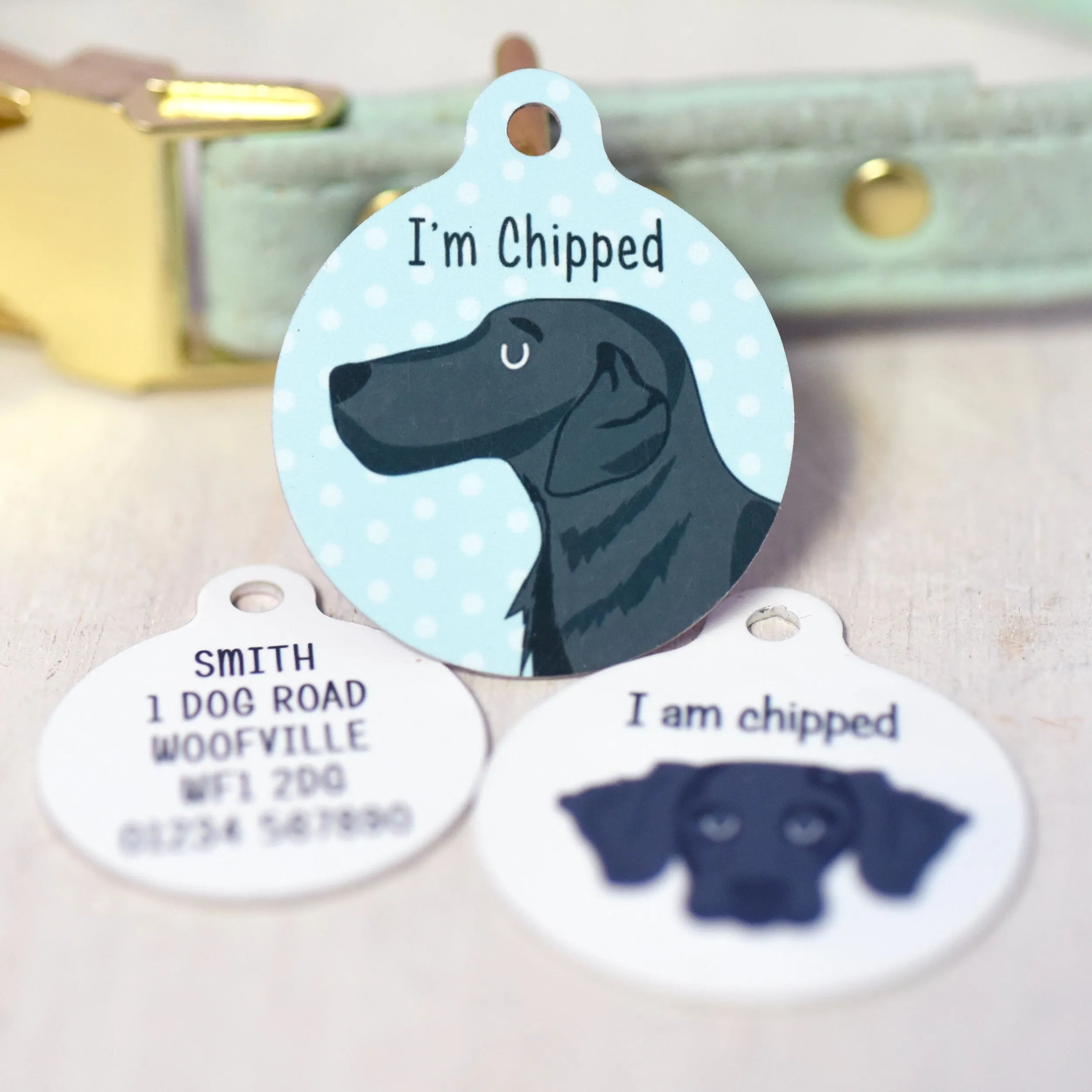 Flat Coated Retriever personalised Dog tag